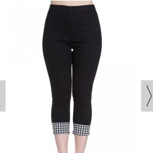 Hell bunny ladybird Capri pants jeans gingham